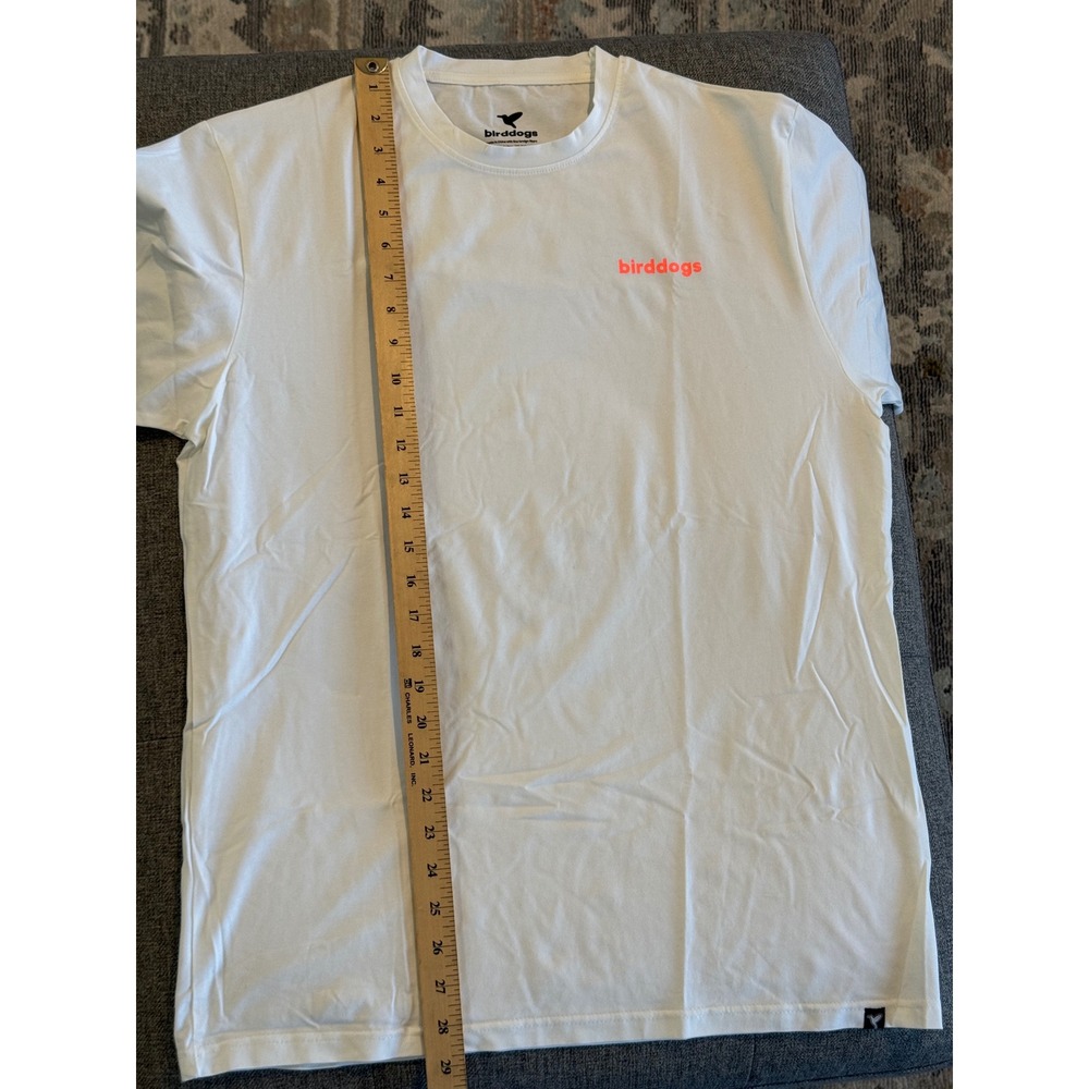 Bird Dogs‎ Mens White Hummingbird Graphic T Shirt Size L Cotton Poly - Picture 6 of 6